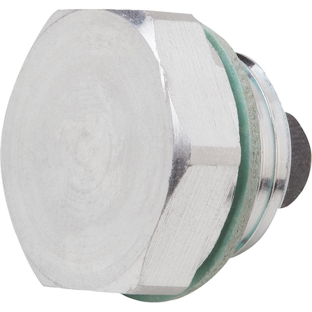 Kipp Screw Plug, 36 mm Dia, Gray, Aluminum Bright K0453.36034